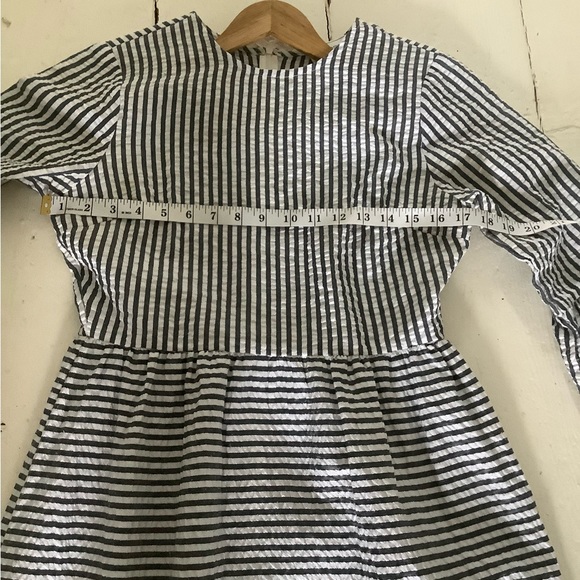 Ces femme roolee dress seersucker striped size small midi dress - Picture 4 of 7